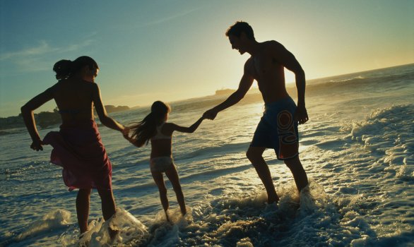 Familie Ferien Sommer Spaß © Image100